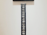 " Glimpse ll"  2021 mixed media 5.5" x 24"  price on request
