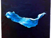 "Only the Light" 2021 12" X1 2" mixed media  